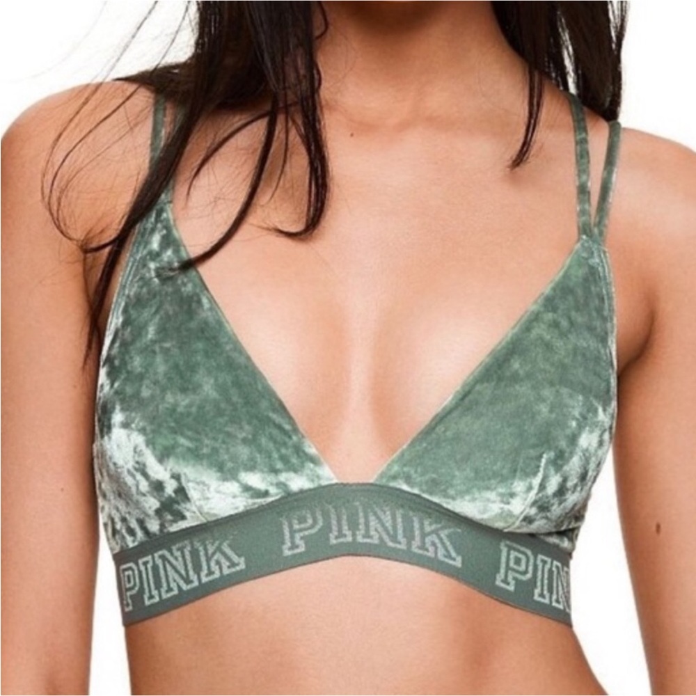Green Velvet Bralette